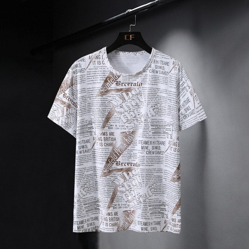 Oversize T-shirts Men Big Size 10XL Tops Tees Summer Hip Hop Casual Letter Print Tshirts Plus Size 9XL10XL Clothes HX365