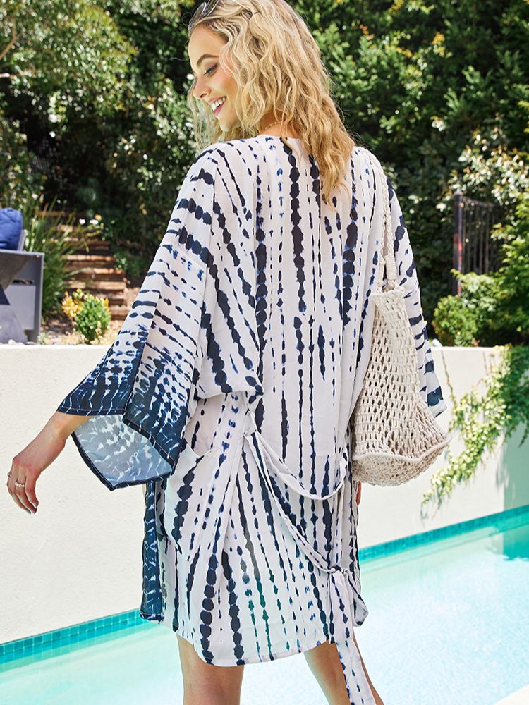 CUPSHE Crochet Bikini Cover Up Sexy Long Kimono Swimsuit Beach Dress For Women 2022 Summer Bathing Suit Beachwear Tunic Shirt