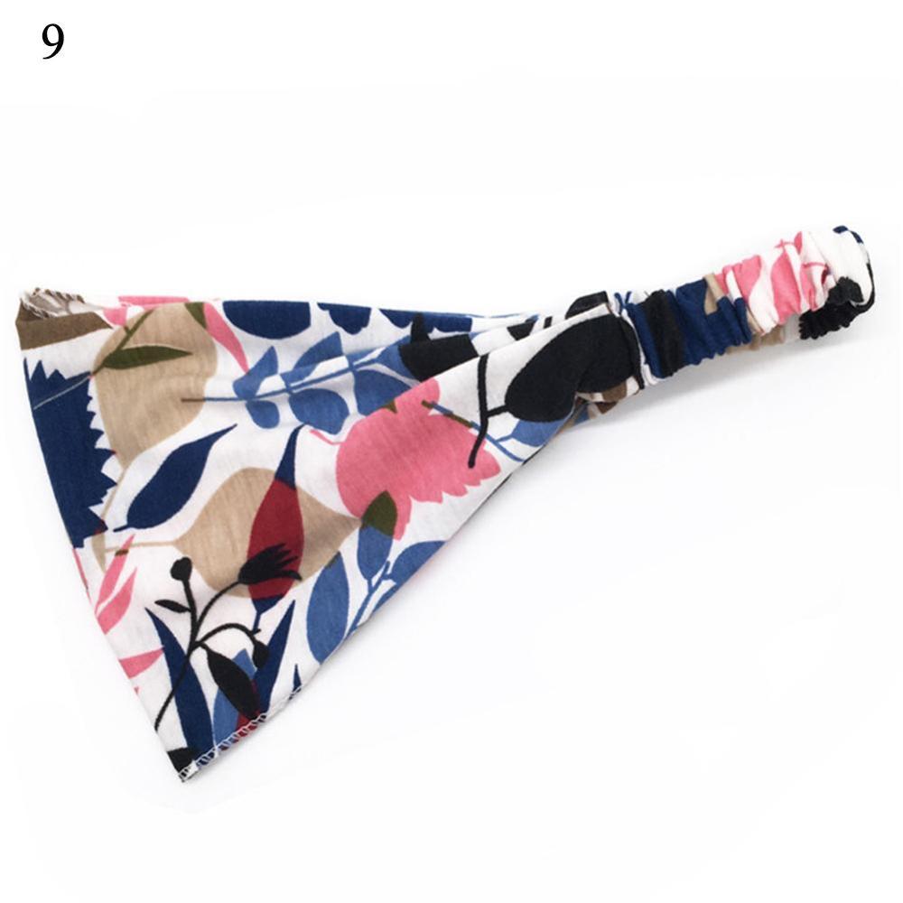 Fashion Women Girls Summer Bohemian Hair Bands Print Headbands Vintage Cross Turban Bandage Bandanas HairBands Hair Accessories