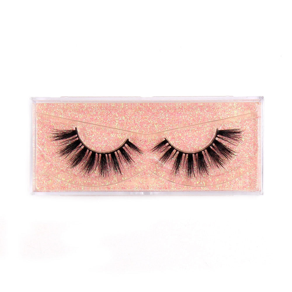 LEHUAMAO Fluffy Mink Lashes Short Wispy Natural Eyelashes 15mm-18mm Hamdmade Real 3D Mink Eyelashes Makeup False Lashes