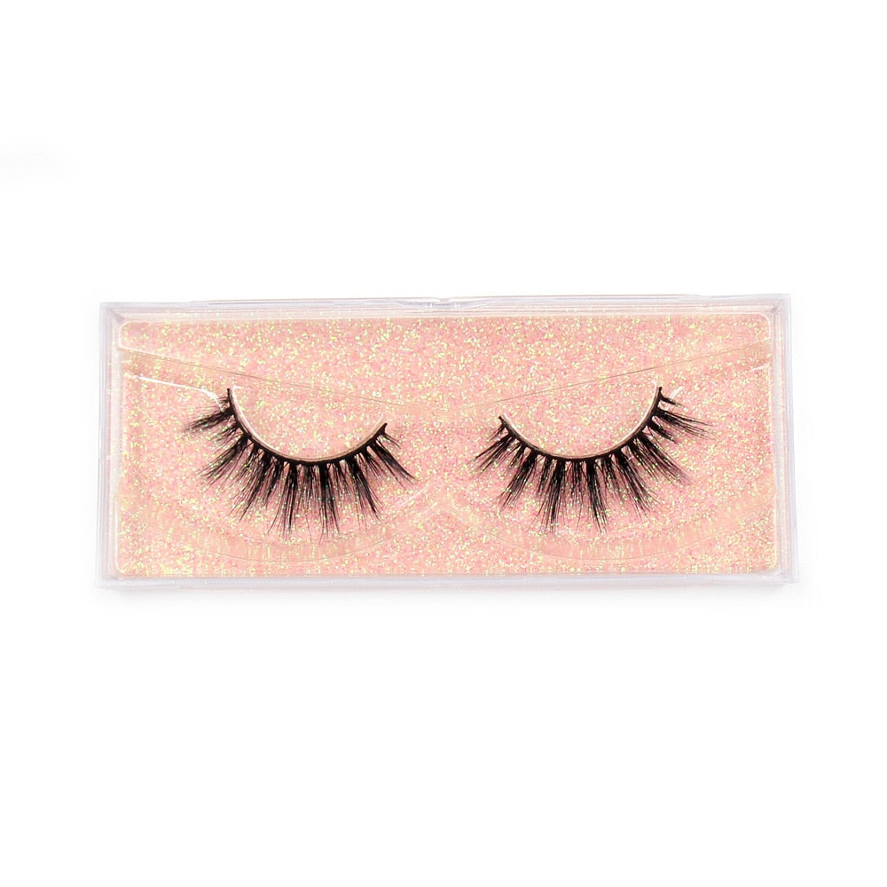 LEHUAMAO Fluffy Mink Lashes Short Wispy Natural Eyelashes 15mm-18mm Hamdmade Real 3D Mink Eyelashes Makeup False Lashes