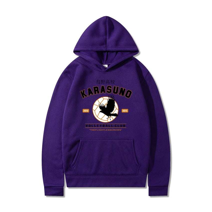 Men''s Hoodies Cartoon Haikyuu Funny Japanese Anime Streetwear Harajuku Karasuno Fly High Graphic Sweatshirts Men Women Hoodie