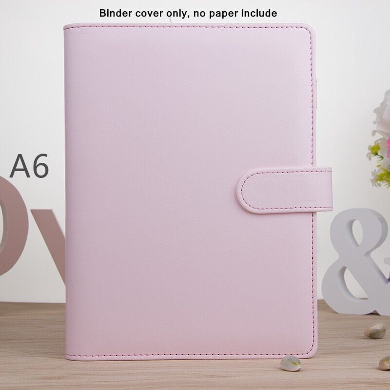 MINKYS Macaroon Color A6/A5 PU Leather DIY Binder Photocards Collect Book Diary Agenda Planner Bullet Cover Album Stationery