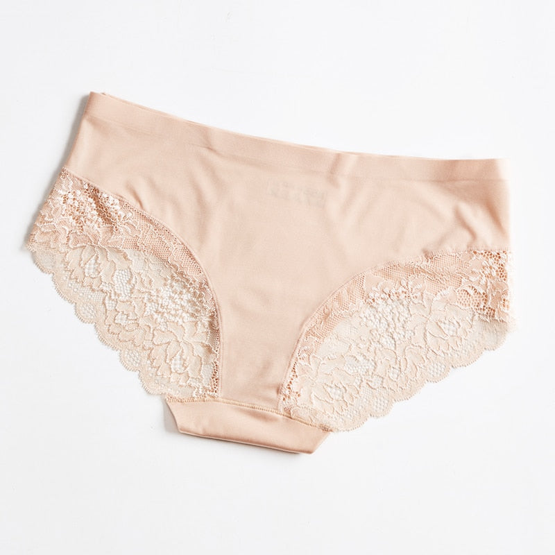 1 Pcs Panties For Woman Seamless Underwear Sexy Lace Briefs Solid Female Panties Underwear Women Sexy Lace Lingerie New BANNIROU