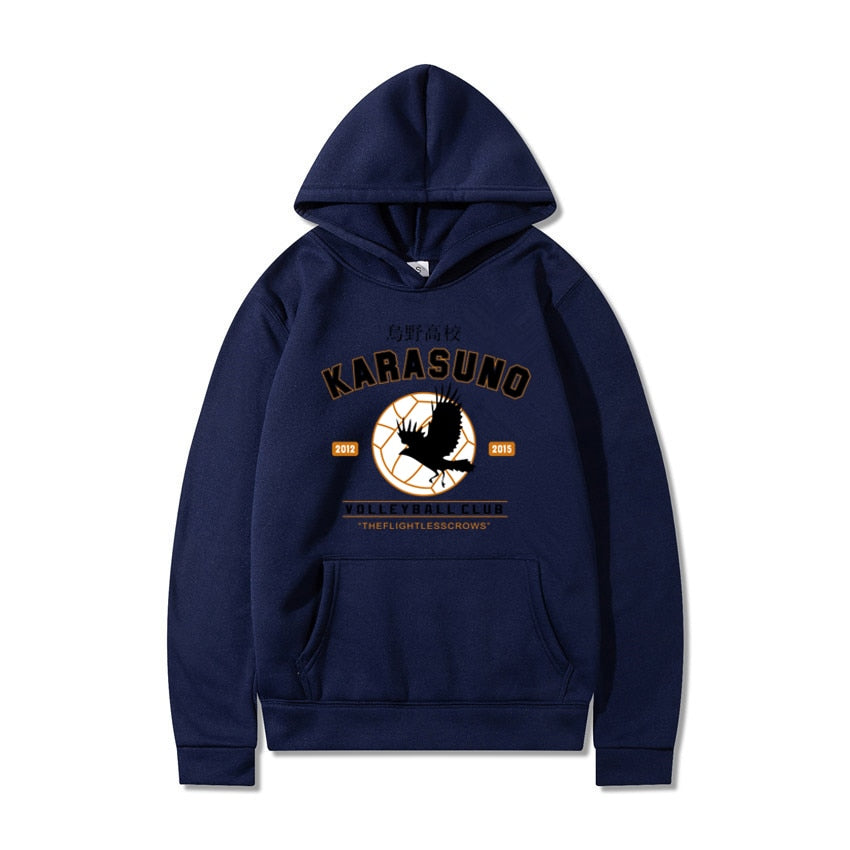 Men''s Hoodies Cartoon Haikyuu Funny Japanese Anime Streetwear Harajuku Karasuno Fly High Graphic Sweatshirts Men Women Hoodie