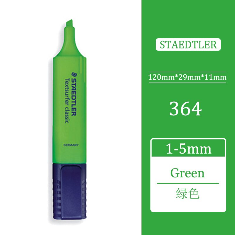 1pcs STAEDTLER 364 Highlighter Pen Oblique Head Marker Pen Poster Pen New Macaron Color Department Student Office Use