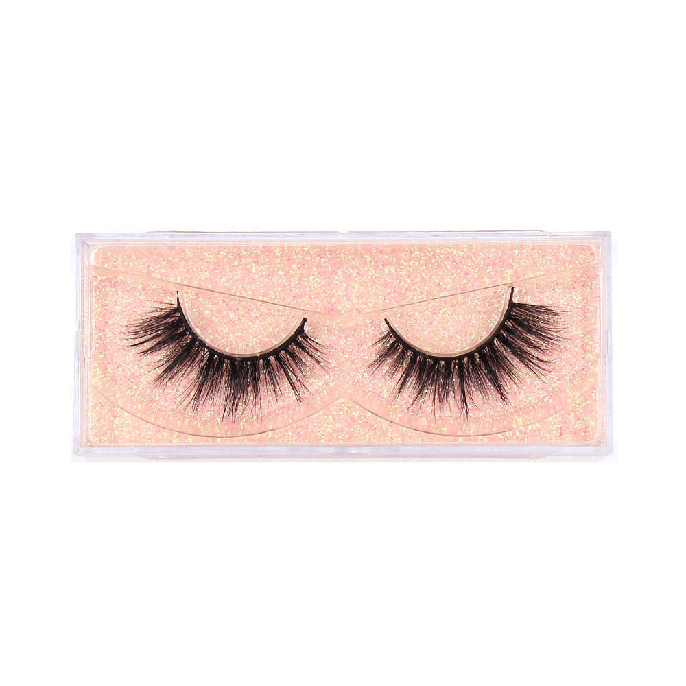LEHUAMAO Fluffy Mink Lashes Short Wispy Natural Eyelashes 15mm-18mm Hamdmade Real 3D Mink Eyelashes Makeup False Lashes