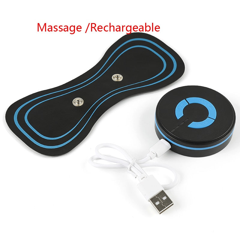 Mini Electric Neck Massager Pad Low Frequency Pulse Stimulator Stickers Shoulder Cervical Vertebra Muscle Relief Pain Massage