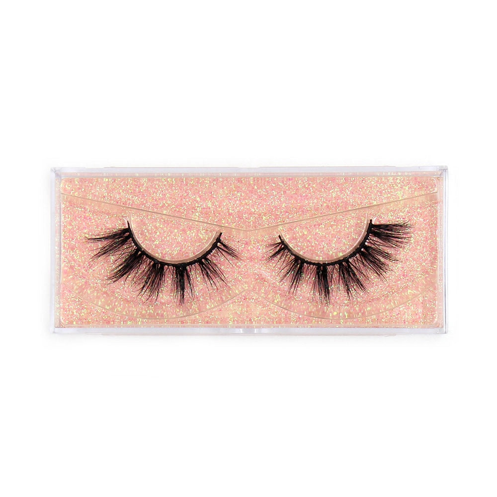 LEHUAMAO Fluffy Mink Lashes Short Wispy Natural Eyelashes 15mm-18mm Hamdmade Real 3D Mink Eyelashes Makeup False Lashes