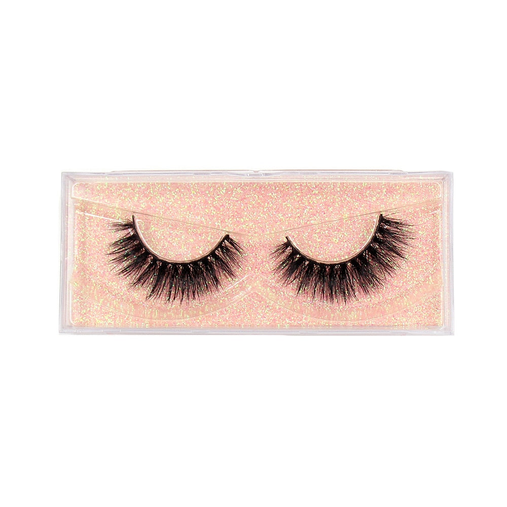 LEHUAMAO Fluffy Mink Lashes Short Wispy Natural Eyelashes 15mm-18mm Hamdmade Real 3D Mink Eyelashes Makeup False Lashes