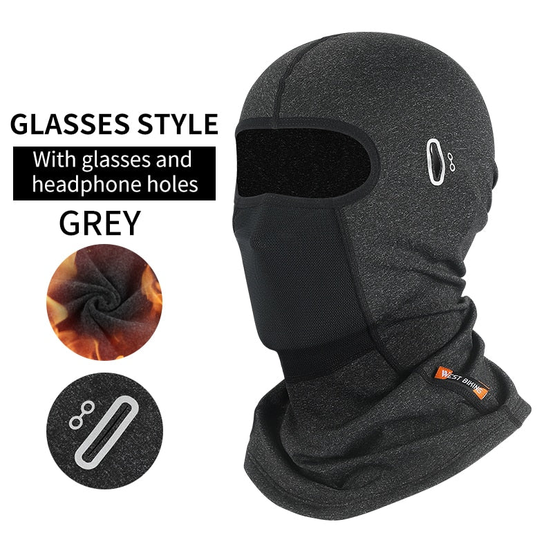 WEST BIKING Cycling Scarf Winter Warm Hat Breathable Windproof Sport Balaclava Cycling Headwear MTB Bike Motorcycle Helmet Liner