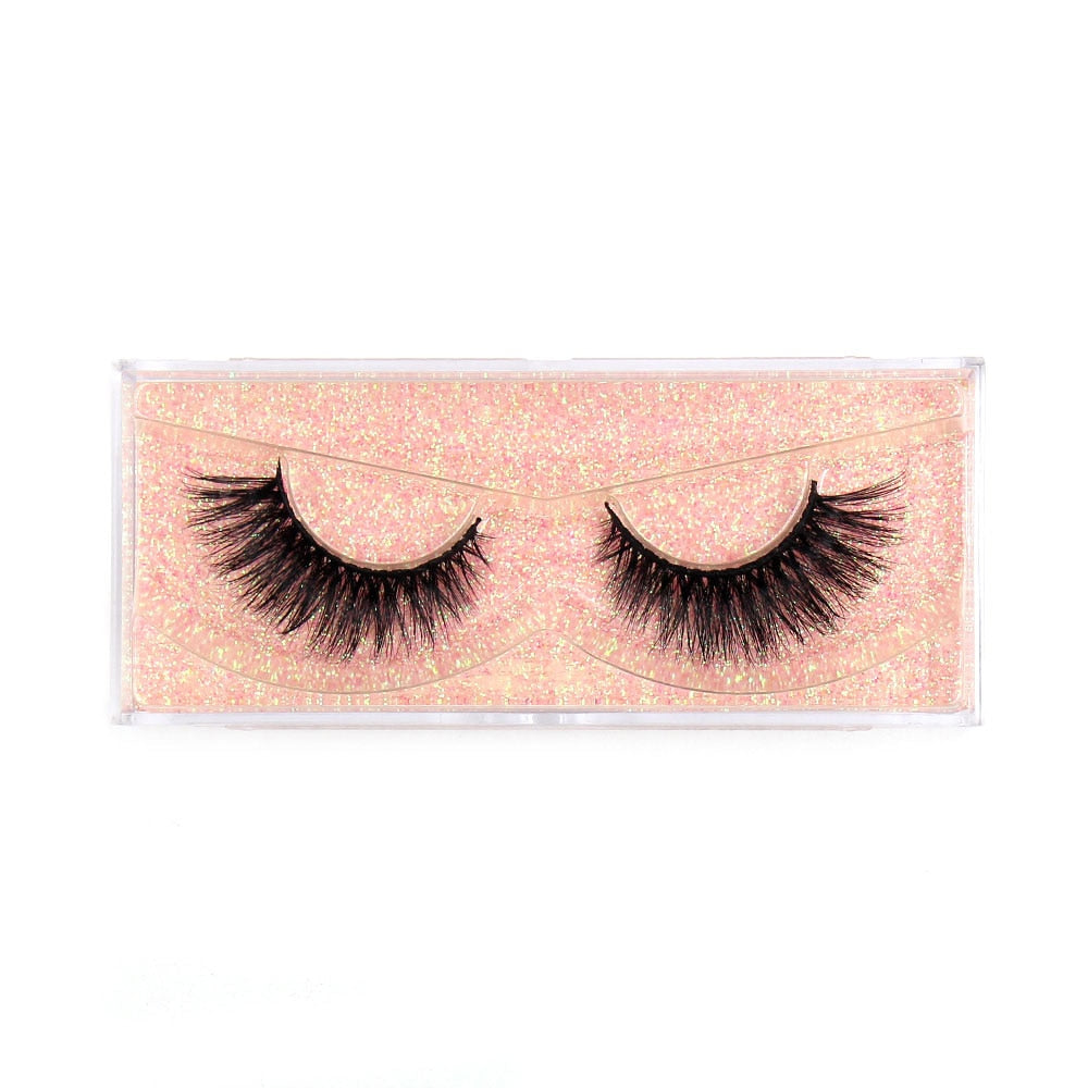 LEHUAMAO Fluffy Mink Lashes Short Wispy Natural Eyelashes 15mm-18mm Hamdmade Real 3D Mink Eyelashes Makeup False Lashes