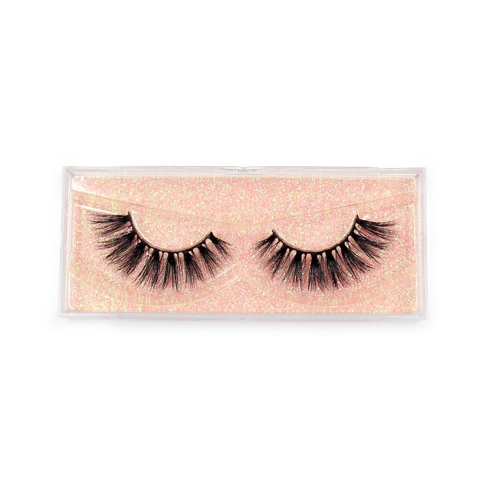 LEHUAMAO Fluffy Mink Lashes Short Wispy Natural Eyelashes 15mm-18mm Hamdmade Real 3D Mink Eyelashes Makeup False Lashes