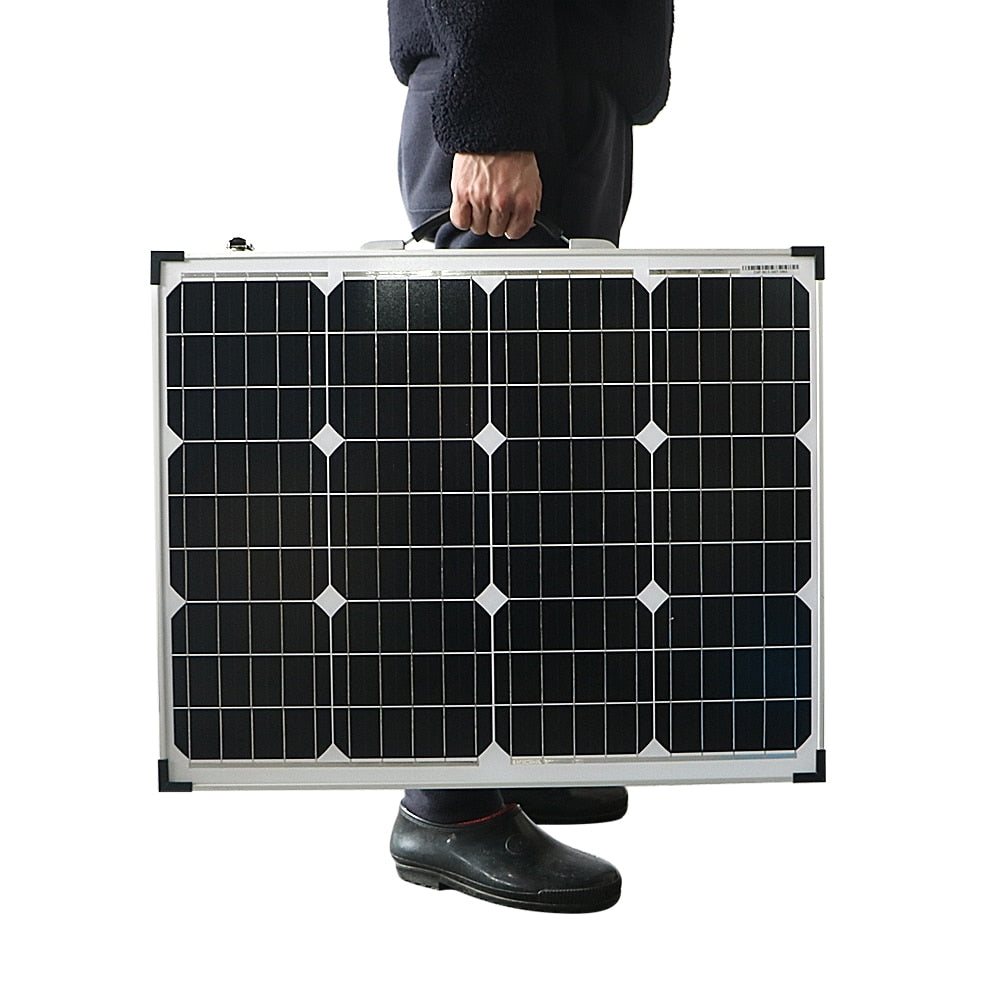 Dokio 18V 100W (2*50W) Foldable Solar Panel 12V Solar Battery Charge Cell Solar panel Sets With 12V 10A Controller Solar Syste