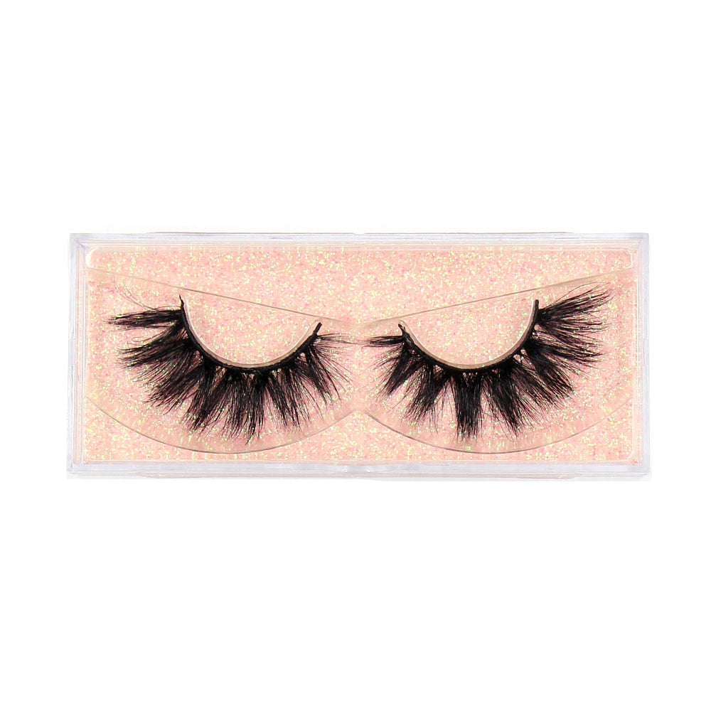 LEHUAMAO Fluffy Mink Lashes Short Wispy Natural Eyelashes 15mm-18mm Hamdmade Real 3D Mink Eyelashes Makeup False Lashes