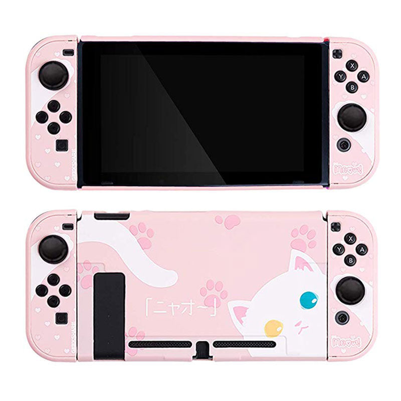 GeekShare Nintend Switch Case Cute Steamed Bread Rabbit Cartoon Soft Full Cover Back Girp Shell For Nintendo Switch Accessories