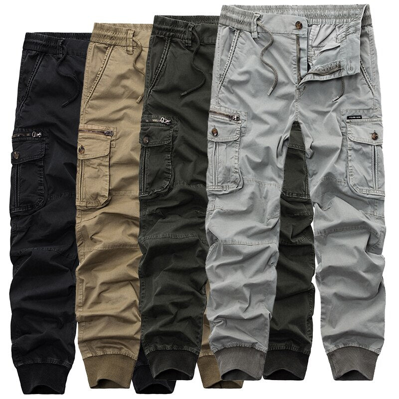 2022 Mens Camouflage Tactical Cargo Pants Men Joggers Boost Military Casual Cotton Pants Hip Hop Ribbon Male army Trousers 38