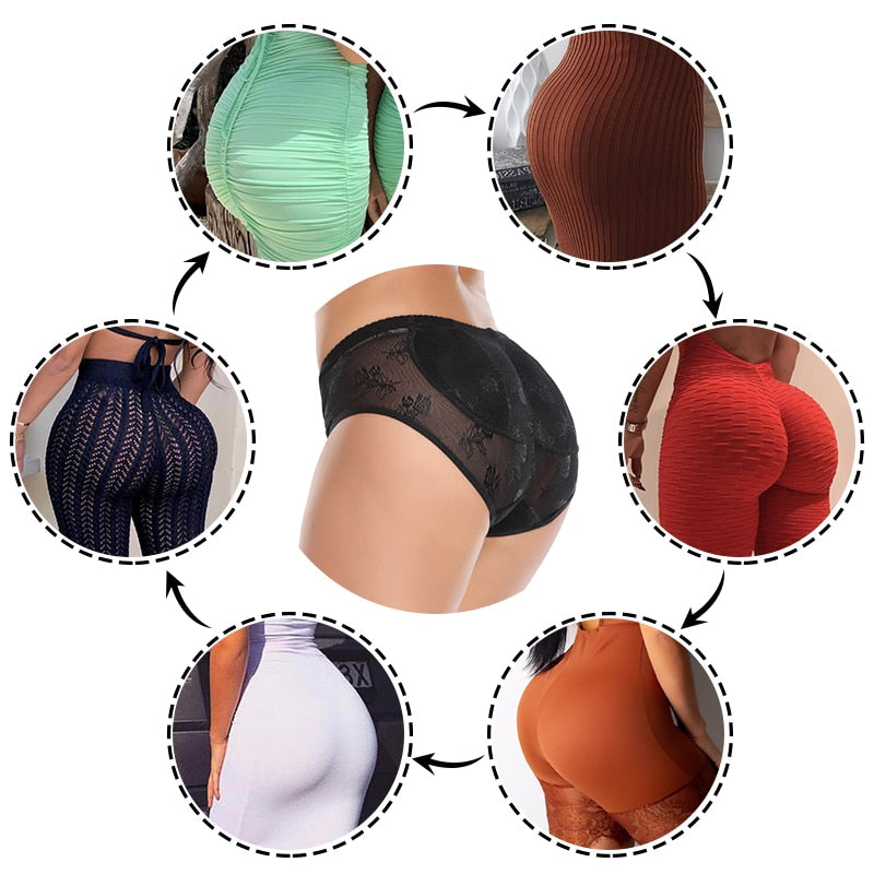 Women Shaper Butt Padded Panty Booty Lifter Hip Enhancer Shapewear Sexy Padding Briefs Fake Pads Underpants Push Up Underwear