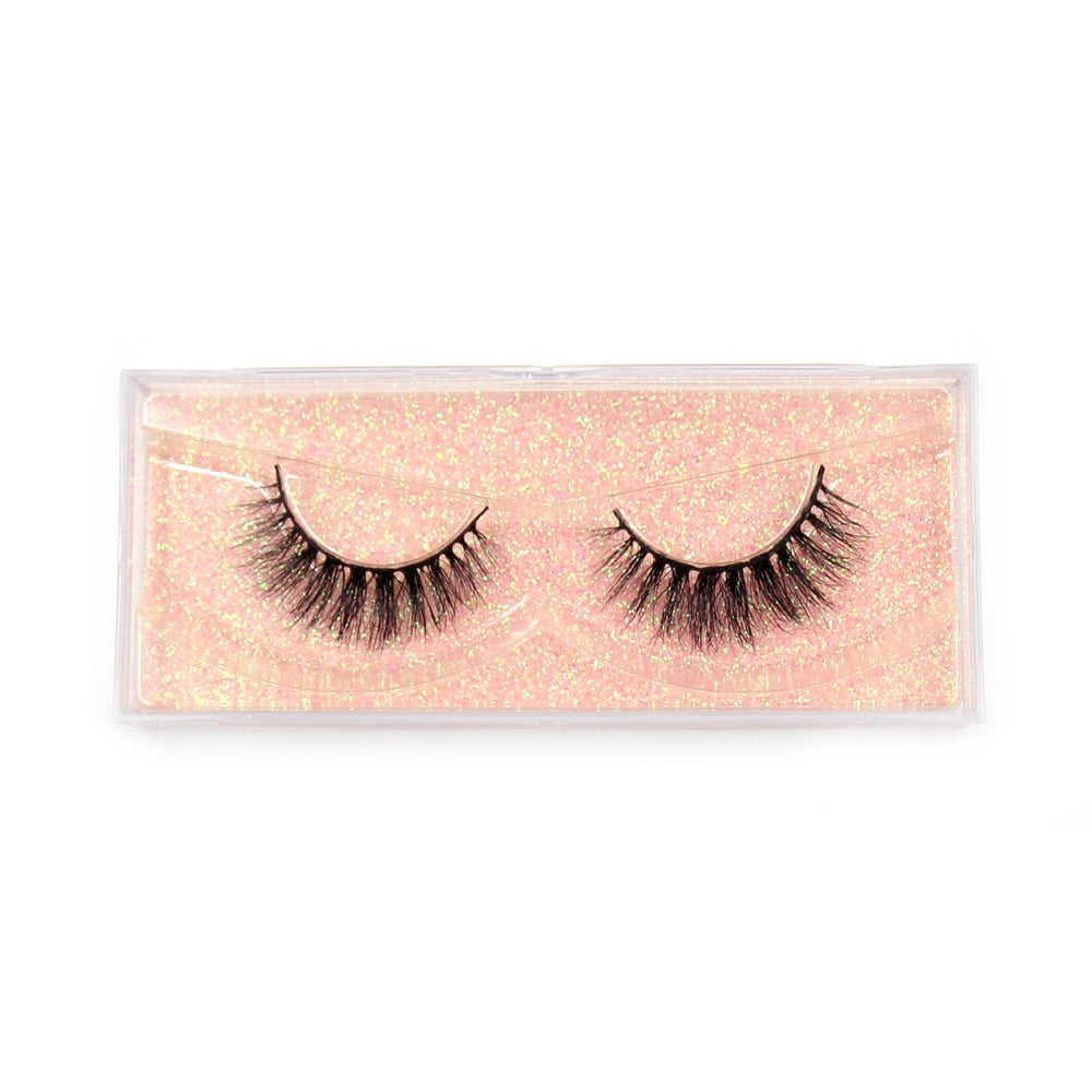 LEHUAMAO Fluffy Mink Lashes Short Wispy Natural Eyelashes 15mm-18mm Hamdmade Real 3D Mink Eyelashes Makeup False Lashes