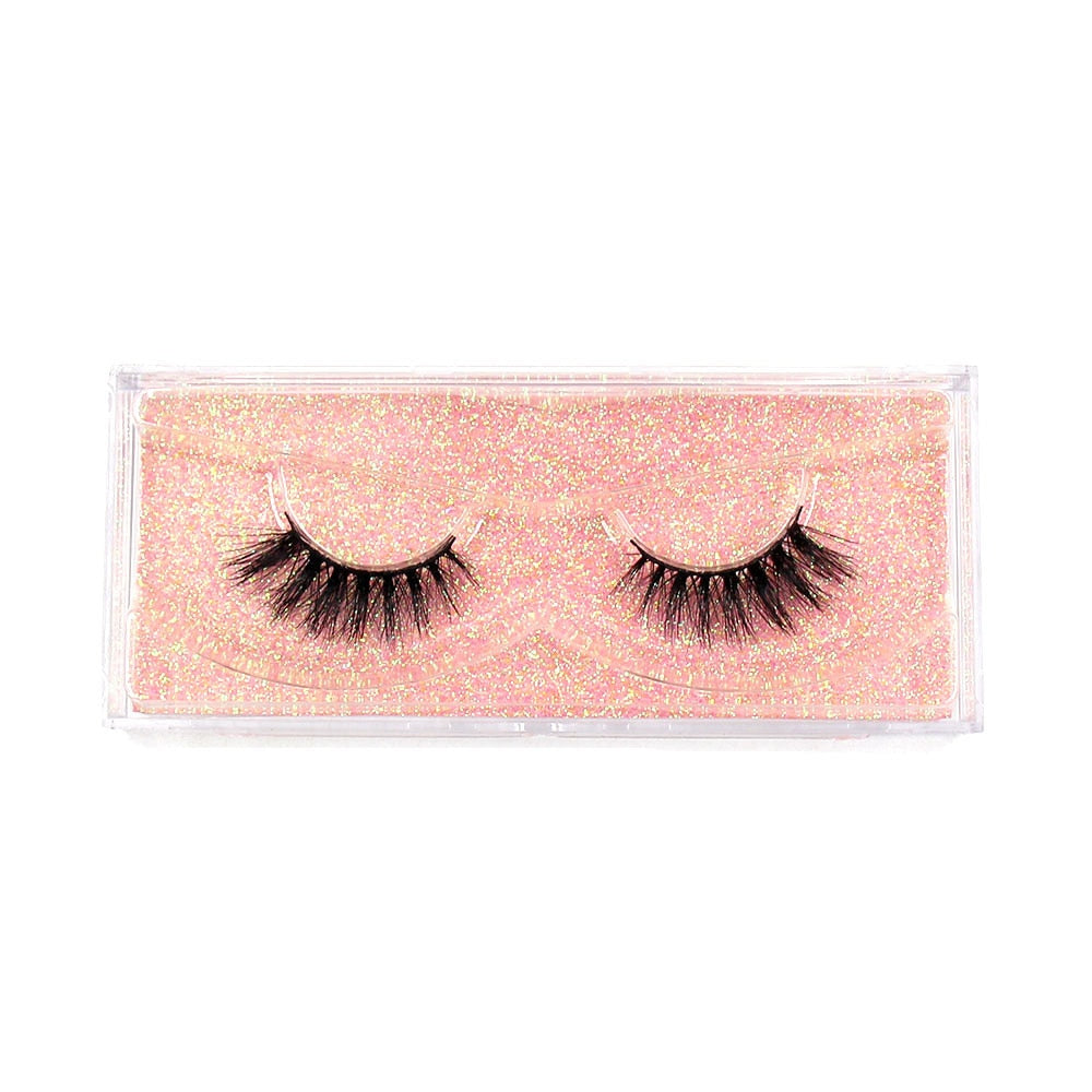 LEHUAMAO Fluffy Mink Lashes Short Wispy Natural Eyelashes 15mm-18mm Hamdmade Real 3D Mink Eyelashes Makeup False Lashes