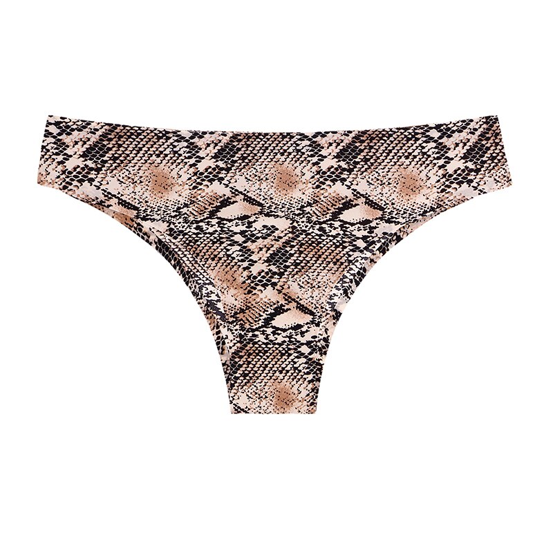 1 Pcs Women's Panties Woman Underwear Sexy Seamless Sports Leopard Female T-back G-string Thongs For Woman Ice Silk New BANNIROU