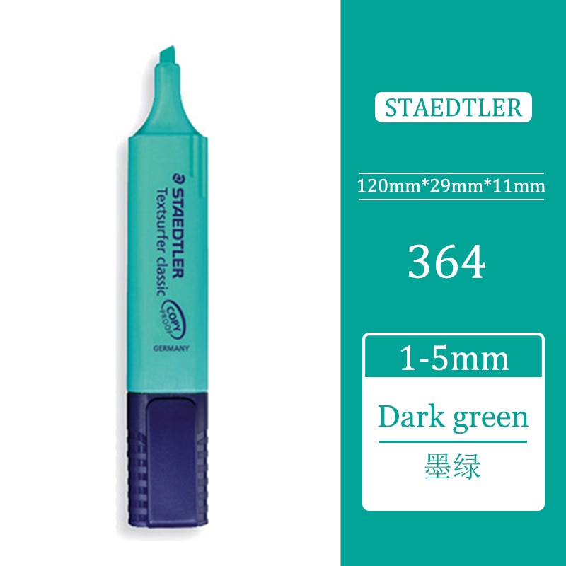 1pcs STAEDTLER 364 Highlighter Pen Oblique Head Marker Pen Poster Pen New Macaron Color Department Student Office Use