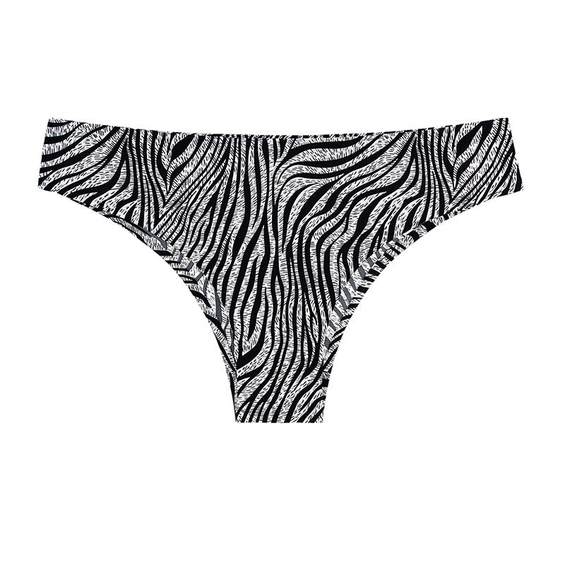 1 Pcs Women's Panties Woman Underwear Sexy Seamless Sports Leopard Female T-back G-string Thongs For Woman Ice Silk New BANNIROU