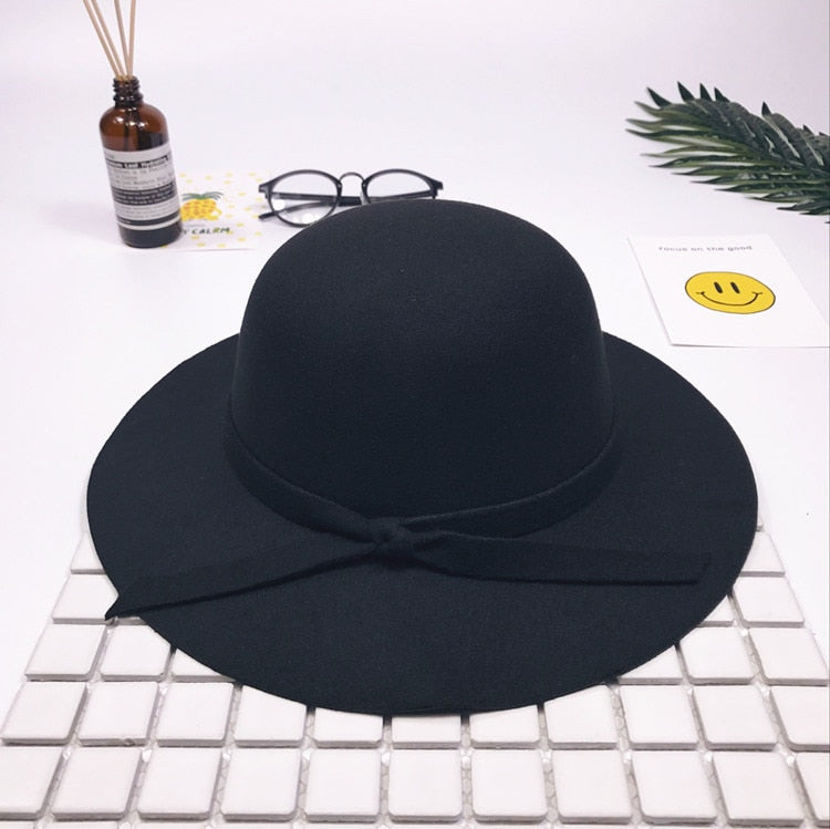 Citgeett New England Retro Wind Children Girls Big Hat Big Hat Bow Beach Hat Sun Hat