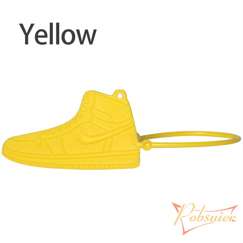 100 Custom Logo on AJ Labels Tags Off Disposable White Plastic Brand Printed Hang Label Tag for Sneakers Air Shoes 160mm/6.3"