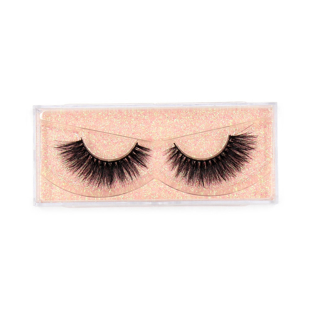 LEHUAMAO Fluffy Mink Lashes Short Wispy Natural Eyelashes 15mm-18mm Hamdmade Real 3D Mink Eyelashes Makeup False Lashes