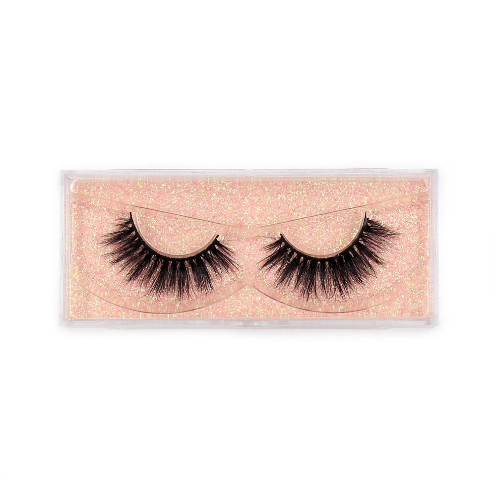 LEHUAMAO Fluffy Mink Lashes Short Wispy Natural Eyelashes 15mm-18mm Hamdmade Real 3D Mink Eyelashes Makeup False Lashes