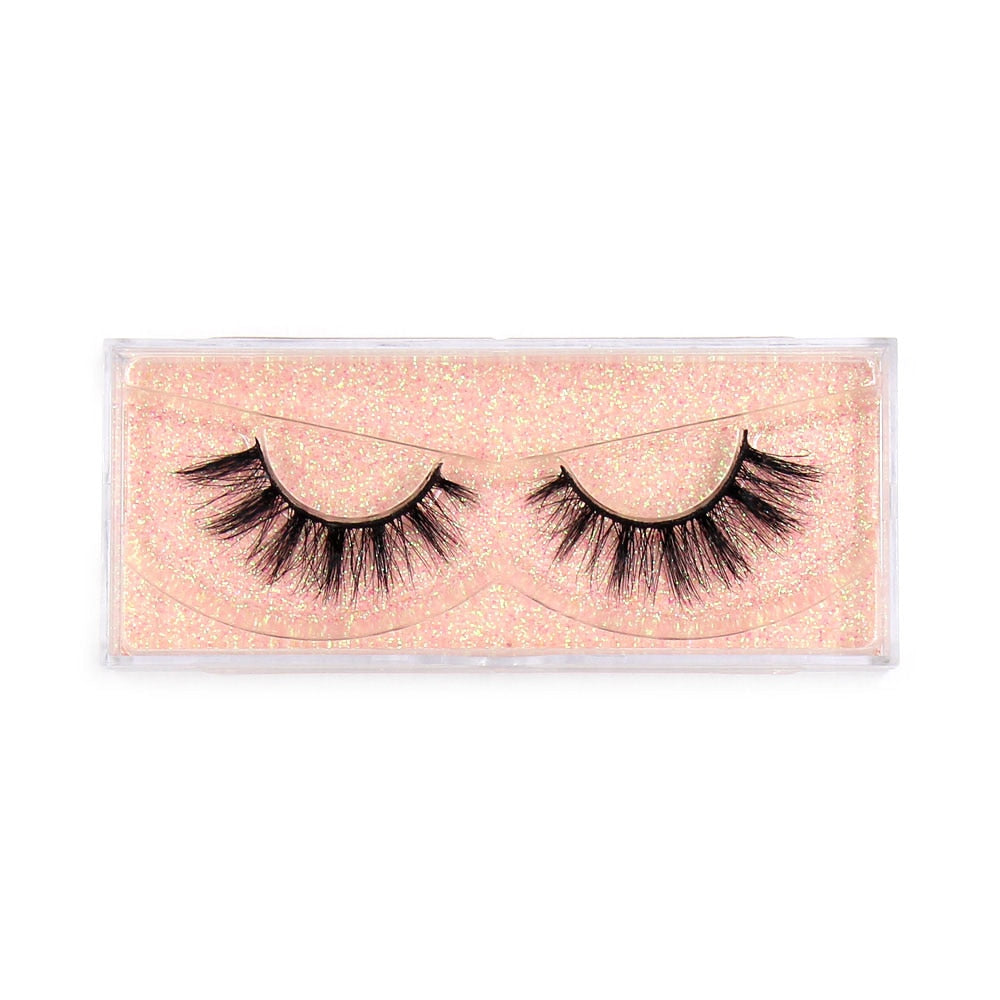 LEHUAMAO Fluffy Mink Lashes Short Wispy Natural Eyelashes 15mm-18mm Hamdmade Real 3D Mink Eyelashes Makeup False Lashes