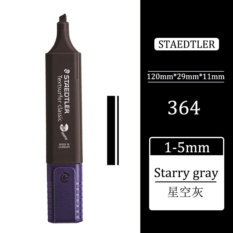 1pcs STAEDTLER 364 Highlighter Pen Oblique Head Marker Pen Poster Pen New Macaron Color Department Student Office Use