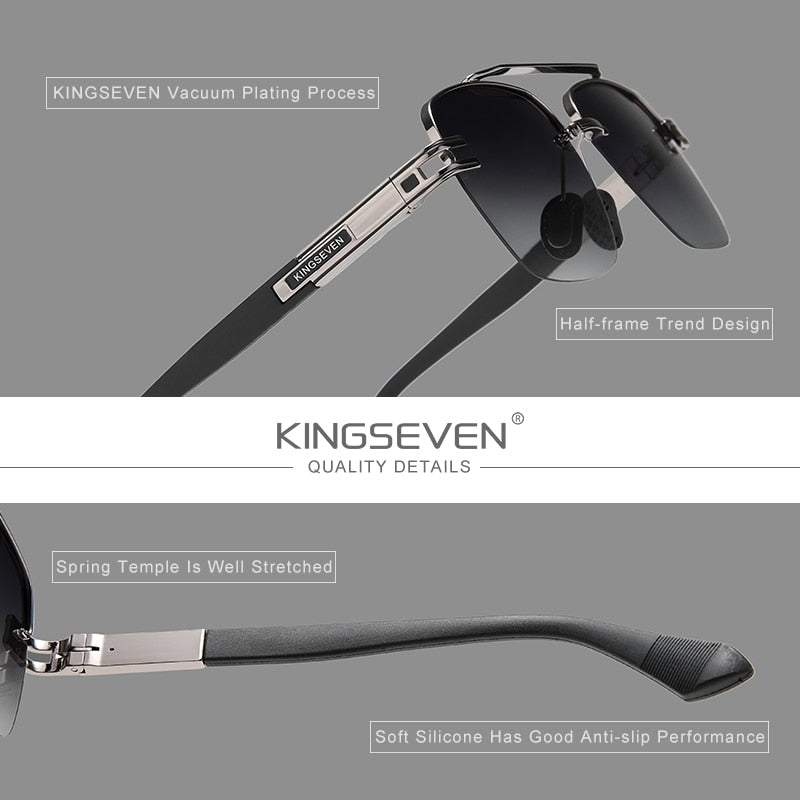 KINGSEVEN 2022 Brand New Design Sunglasses For Men Polarized Gradient Sun glasses Women Men Square Retro Eyewear Okulary
