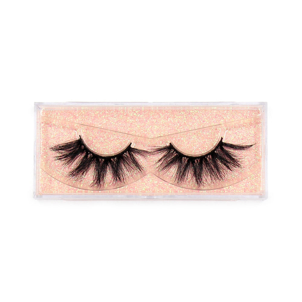 LEHUAMAO Fluffy Mink Lashes Short Wispy Natural Eyelashes 15mm-18mm Hamdmade Real 3D Mink Eyelashes Makeup False Lashes