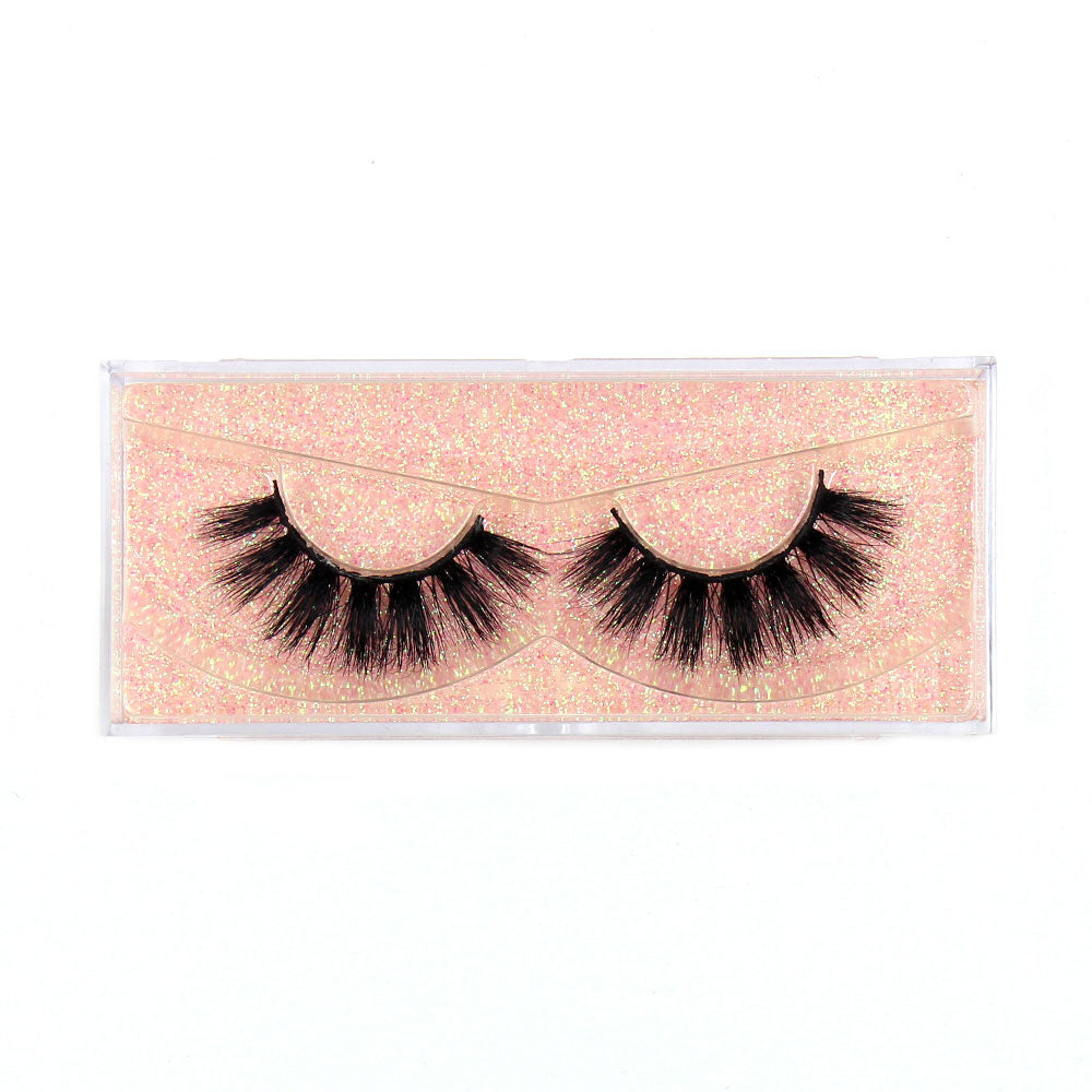 LEHUAMAO Fluffy Mink Lashes Short Wispy Natural Eyelashes 15mm-18mm Hamdmade Real 3D Mink Eyelashes Makeup False Lashes
