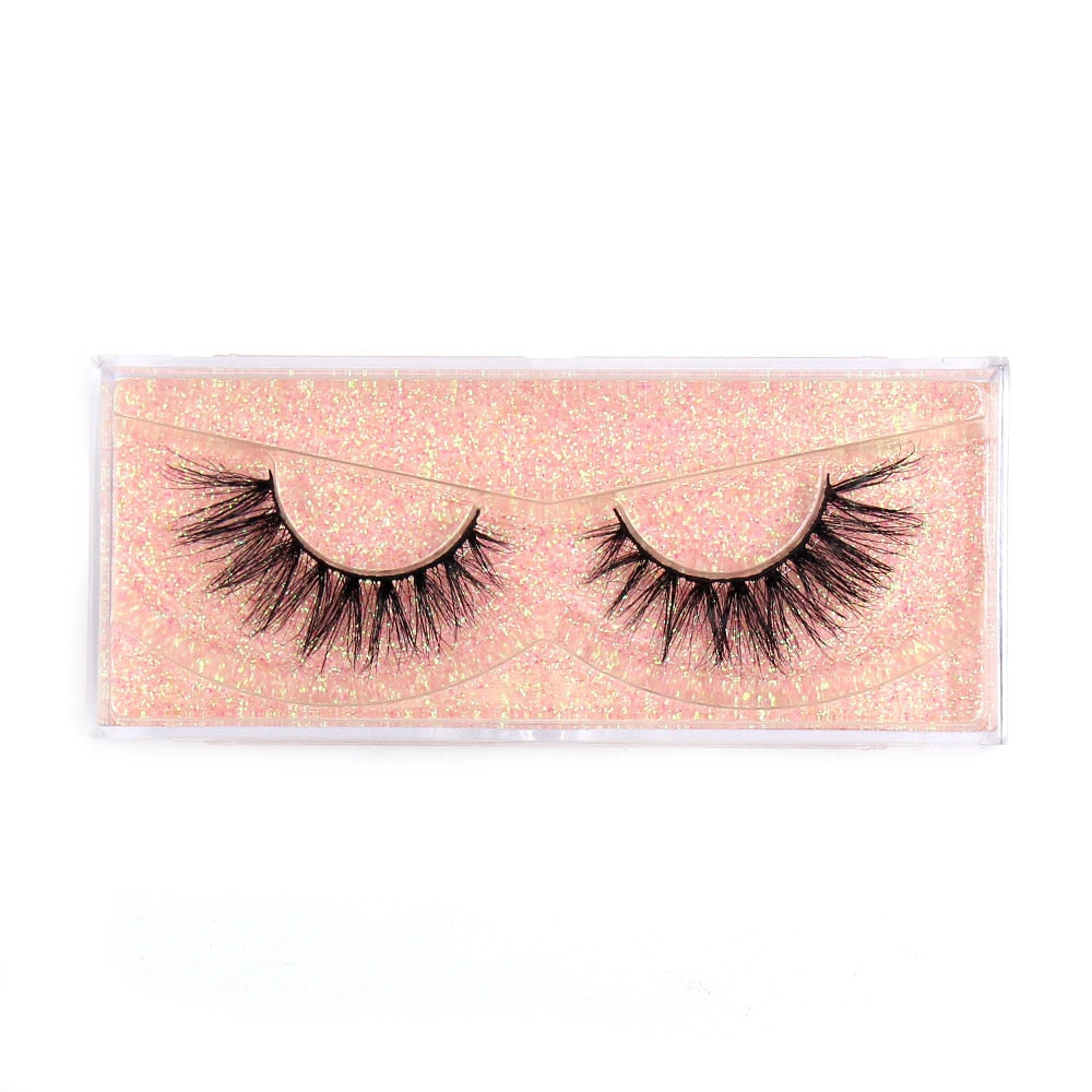 LEHUAMAO Fluffy Mink Lashes Short Wispy Natural Eyelashes 15mm-18mm Hamdmade Real 3D Mink Eyelashes Makeup False Lashes