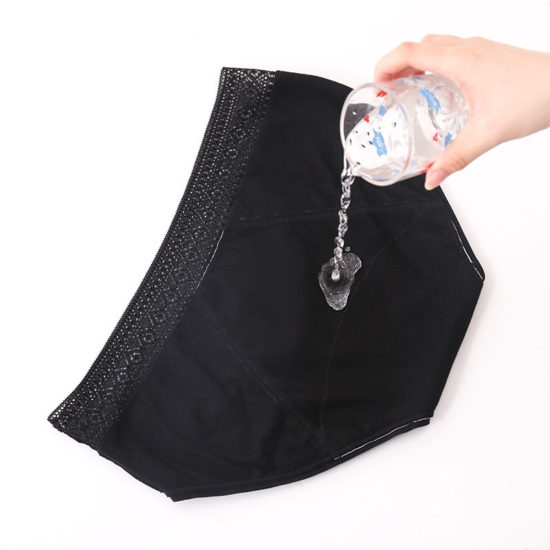 VIP Four Layers Period Panties New Leakproof Menstrual Panties Physiological Antibacterial Briefs Sexy Lace Underwear Women