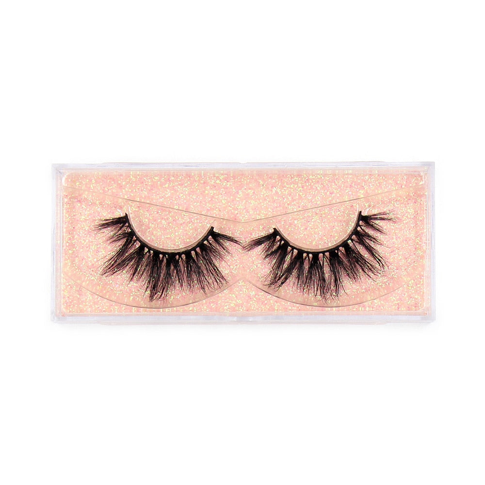 LEHUAMAO Fluffy Mink Lashes Short Wispy Natural Eyelashes 15mm-18mm Hamdmade Real 3D Mink Eyelashes Makeup False Lashes