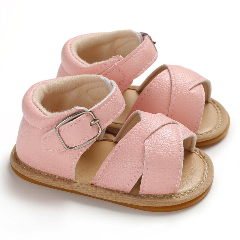 Citgeett Summer Baby Boy Girl Sandals Prewalker Newborn Kids Leather Soft Sole Crib Shoes