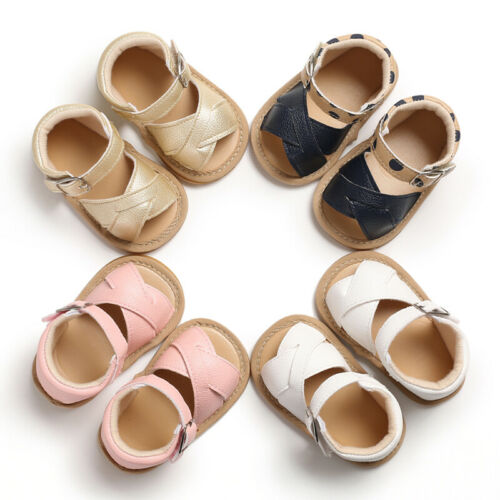 Citgeett Summer Baby Boy Girl Sandals Prewalker Newborn Kids Leather Soft Sole Crib Shoes
