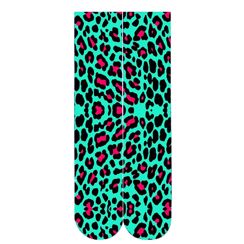 Leopard Snake Sexy Novelty Socks Women Funny Casual Cotton High Knee Socks Female Harajuku Happy Cartoon 3D Printed Men's Socks