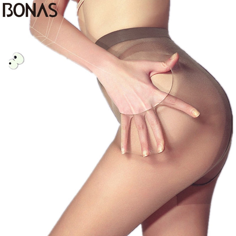 BONAS 15D Sexy Breathable Tights Women Pantyhose Ultra-thin Nylon Tights Stretchy Stockings Female Tear-resistant Pantyhose