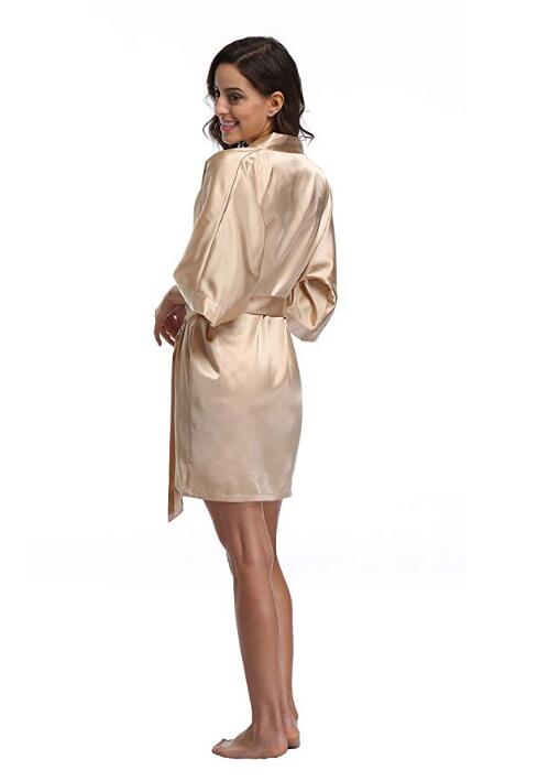 4XL.Women's Satin Wedding Kimono Bride Robe.Sleepwear Bridesmaid Robes Pajamas Bathrobe Nightgown Spa Bridal Robes Dressing Gown