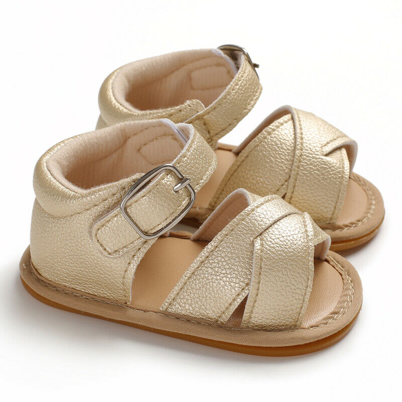 Citgeett Summer Baby Boy Girl Sandals Prewalker Newborn Kids Leather Soft Sole Crib Shoes