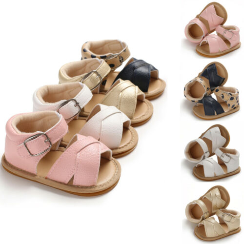 Citgeett Summer Baby Boy Girl Sandals Prewalker Newborn Kids Leather Soft Sole Crib Shoes