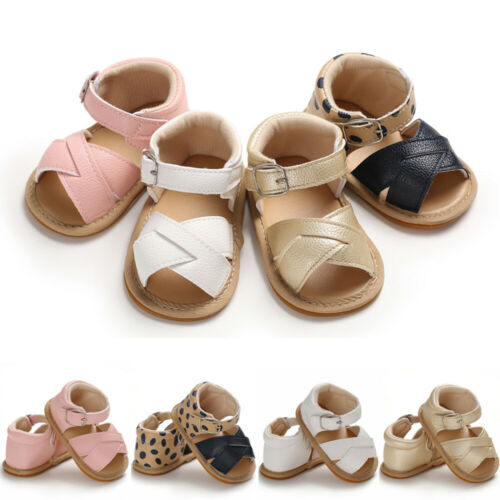 Citgeett Summer Baby Boy Girl Sandals Prewalker Newborn Kids Leather Soft Sole Crib Shoes