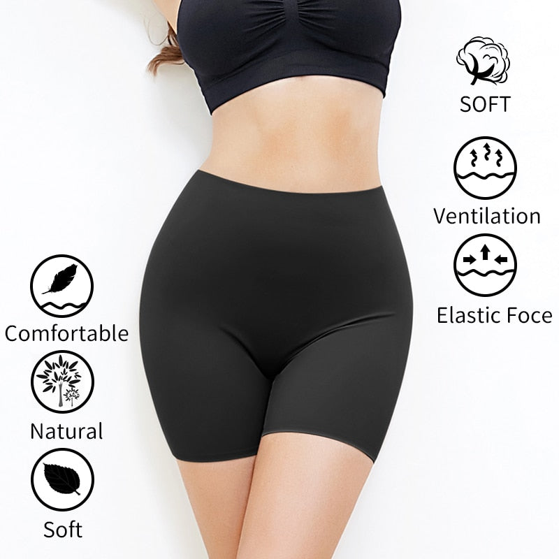 Anti Chafing Safety Pants Invisible Under Skirt Shorts Ladies Seamless Smooth Underwear Ultra Thin Comfortable Control Panties