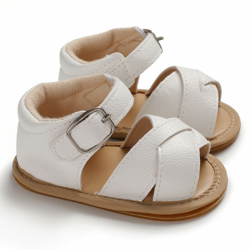 Citgeett Summer Baby Boy Girl Sandals Prewalker Newborn Kids Leather Soft Sole Crib Shoes