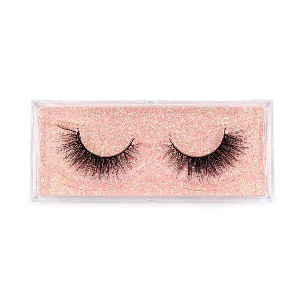 LEHUAMAO Fluffy Mink Lashes Short Wispy Natural Eyelashes 15mm-18mm Hamdmade Real 3D Mink Eyelashes Makeup False Lashes
